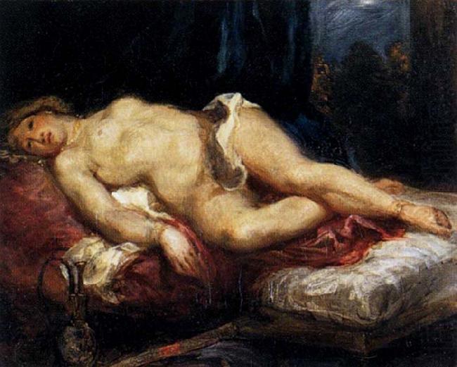 Eugene Delacroix Odalisque Reclining on a Divan china oil painting image